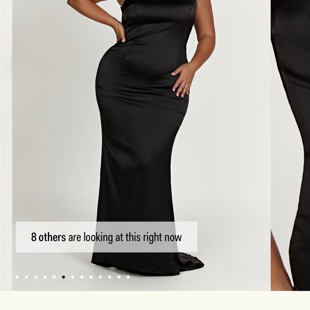 Meshki Strapless Black Maxi Dress